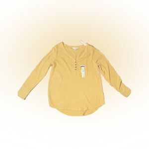 Yellow Button-Front Sweater